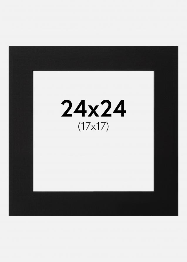 Passepartout Sort (Sort kerne) 24x24 cm (17x17)