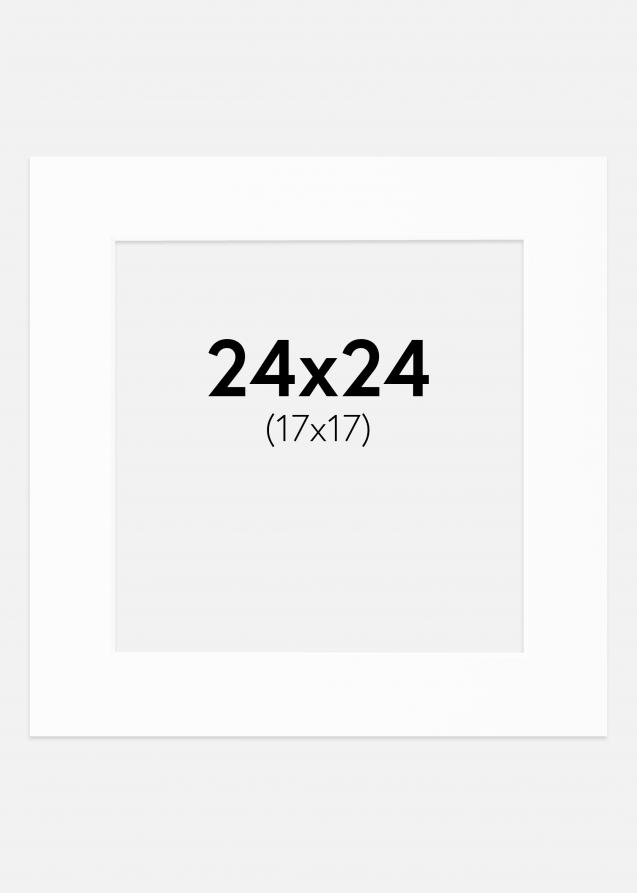 Passepartout Canson Hvid (Hvid kerne) 24x24 cm (17x17)