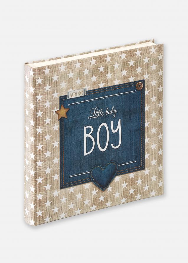 Little Babyalbum Boy Blå - 28x30,5 cm (50 Hvide sider / 25 blade)