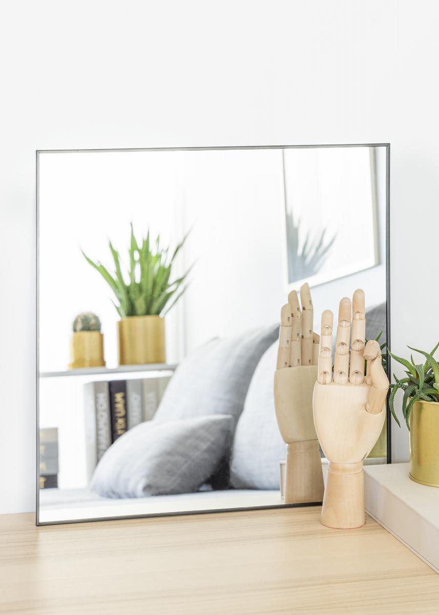 KAILA Square Mirror - Thin Black 40x40 cm