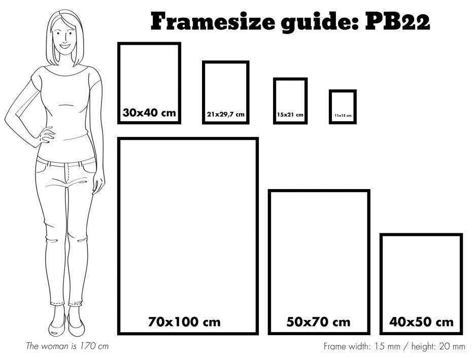 Ramme PB22 Sort 15x21 cm (A5)