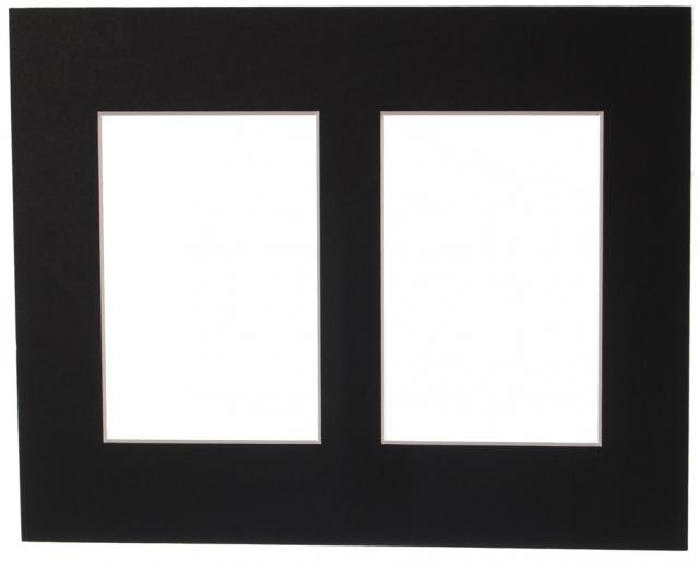 Passepartout Sort Collage 2 Billeder 20x30 cm (9x14)