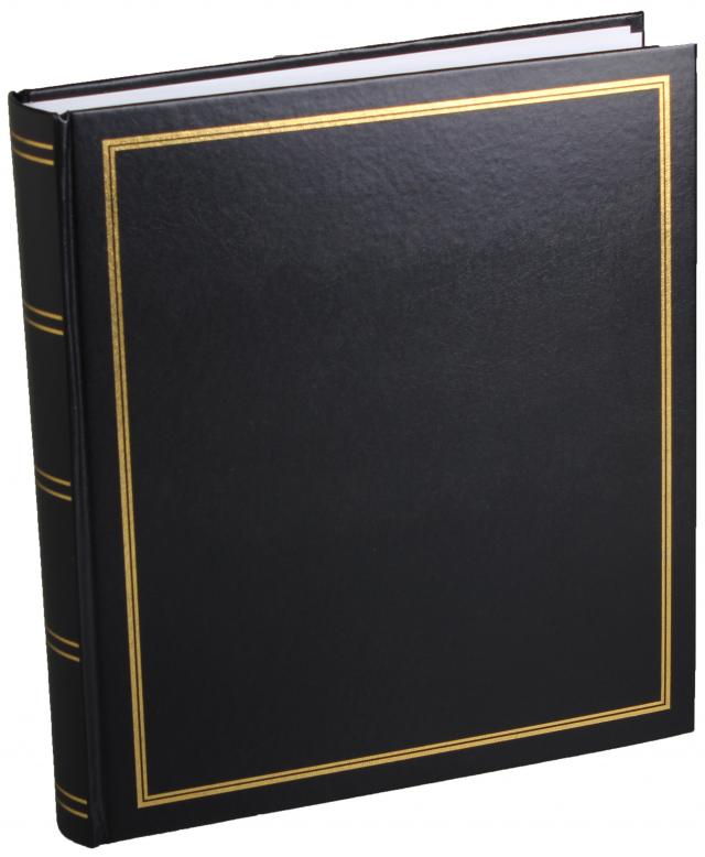 Diamant Fotoalbum Sort 27,5x32 cm (100 Hvide sider / 50 Blade)