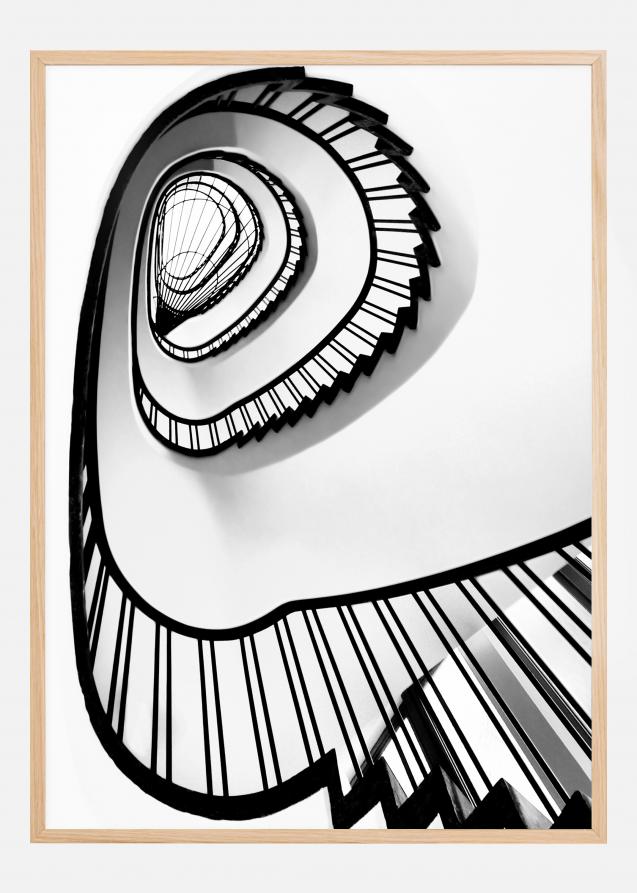 Spiral stairs BW Plakat