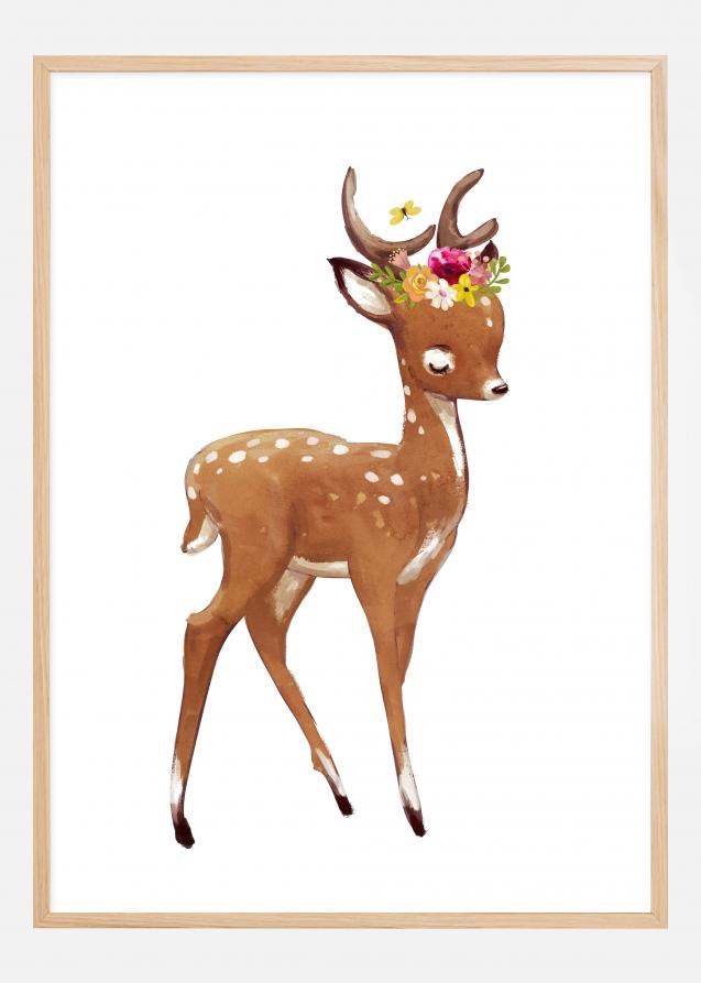 Flower Deer Plakat