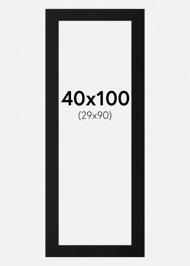Passepartout Sort Standard (Hvid Kerne) 40x100 cm (29x90)