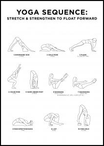 Yoga Sequence - Stretch & Strengthen To Float Forward - White Plakat