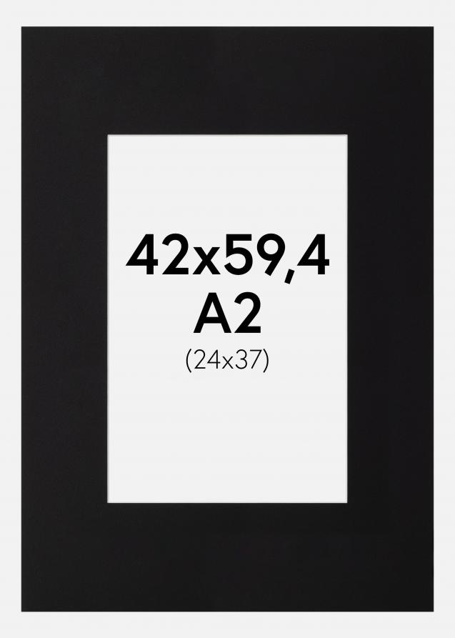 Passepartout Canson Sort (Hvid kerne) 42x59,4 cm (24x37)
