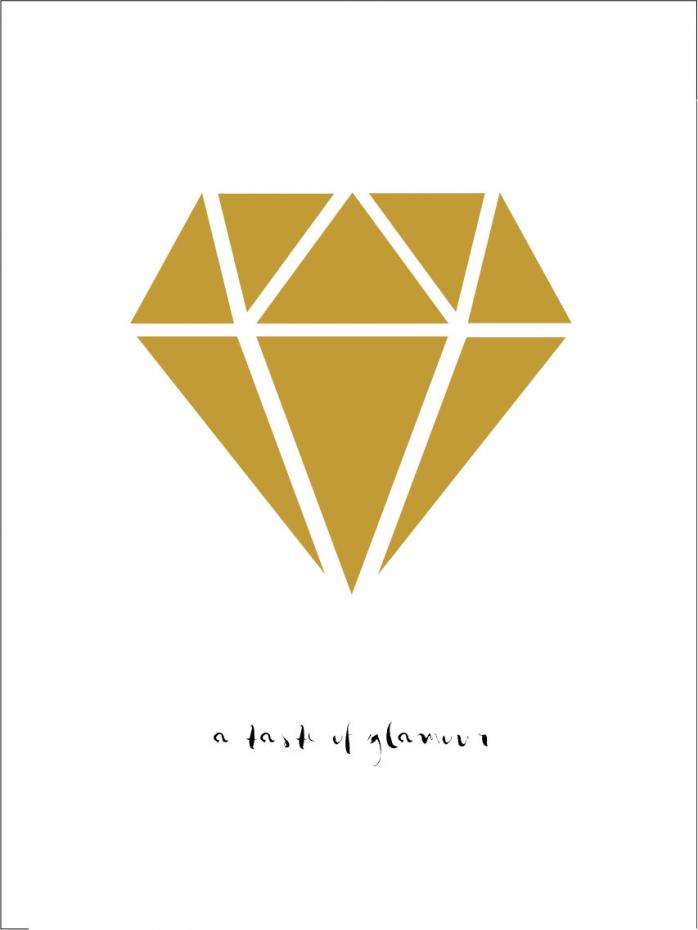 Diamant - Guld Plakat