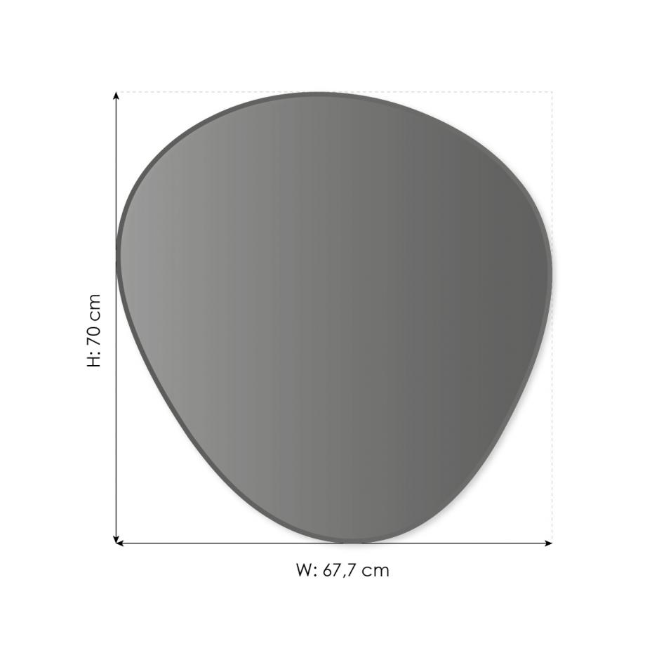 Spejl Shape Warm Grey 68x70 cm