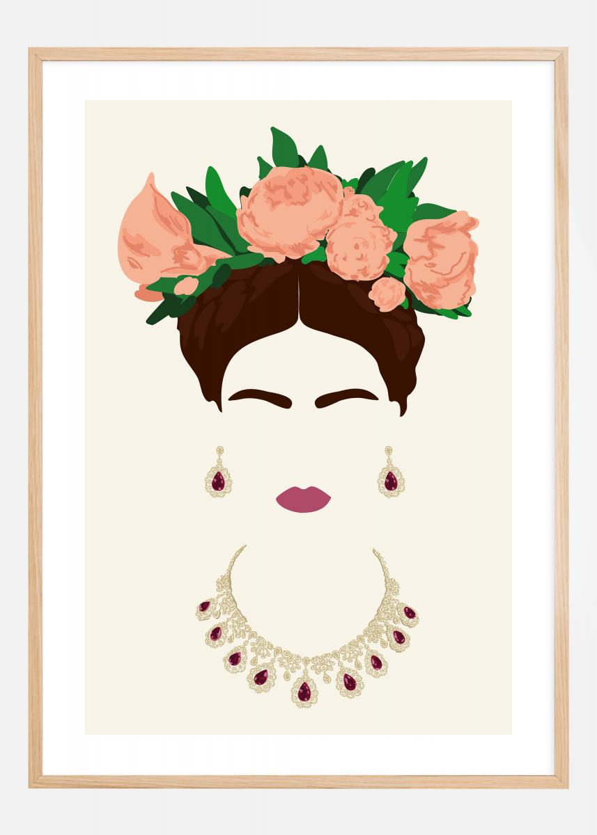 Frida Kahlo Plakat her - BGA.DK