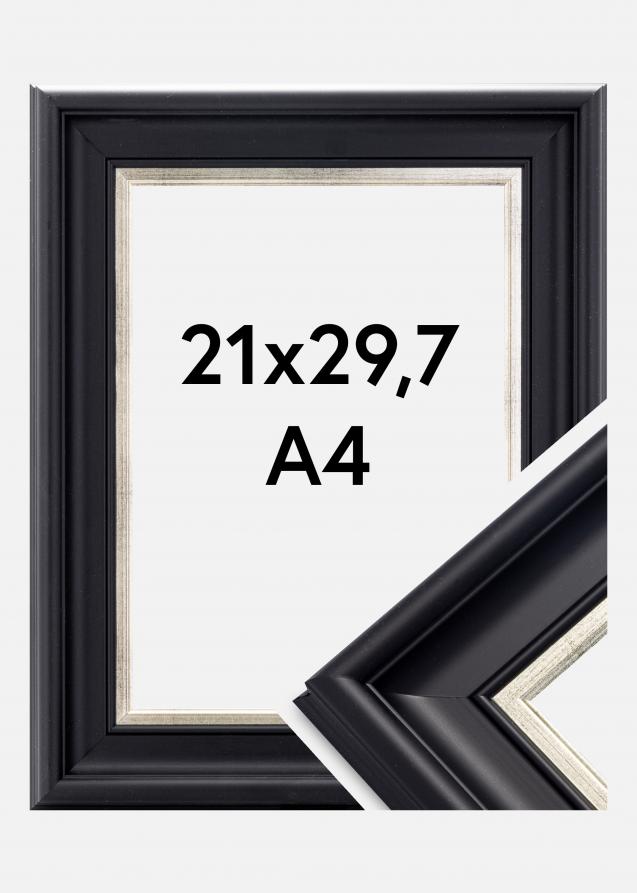 Ramme Dalarna Akrylglas Sort-Sølv 21x29,7 cm (A4)