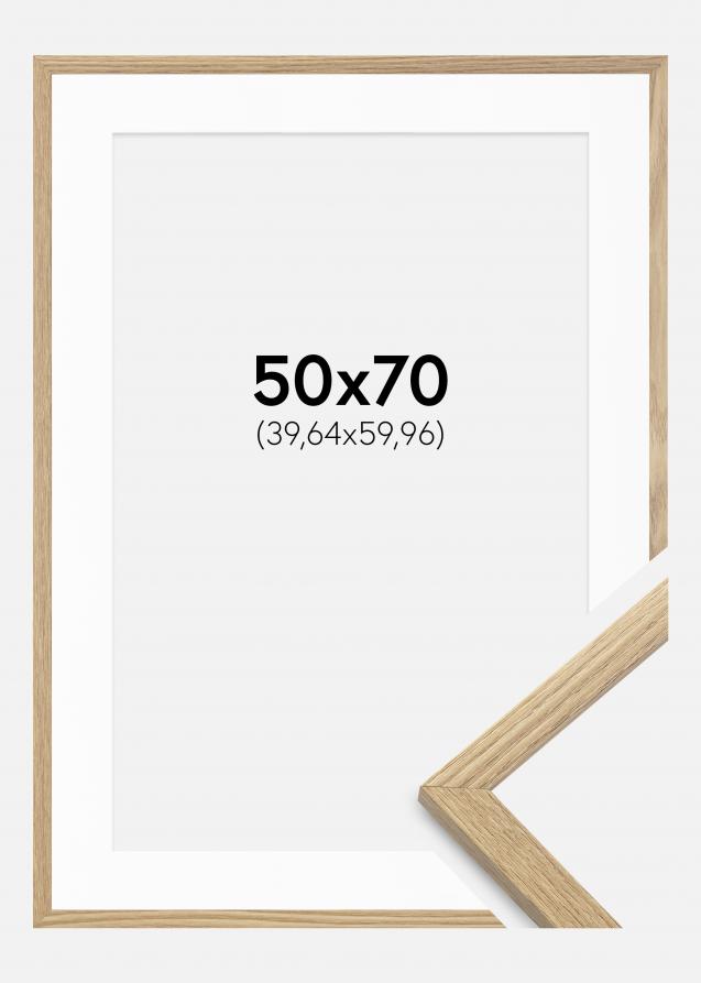 Ramme Trendy Eg 50x70 cm - Passepartout Hvid 16x24 inches