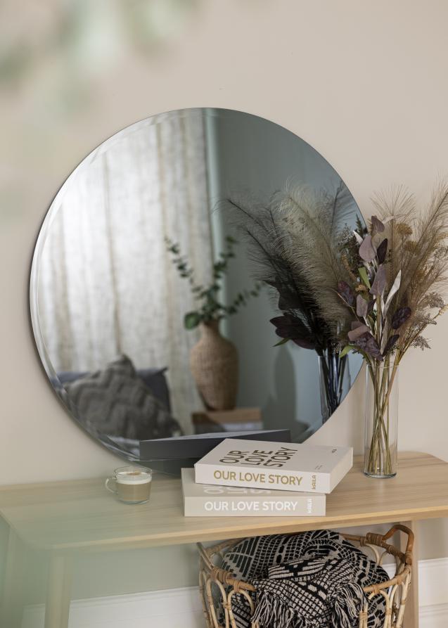 KAILA Rundt Spejl Dark Smoked Grey Deluxe 90 cm Ø