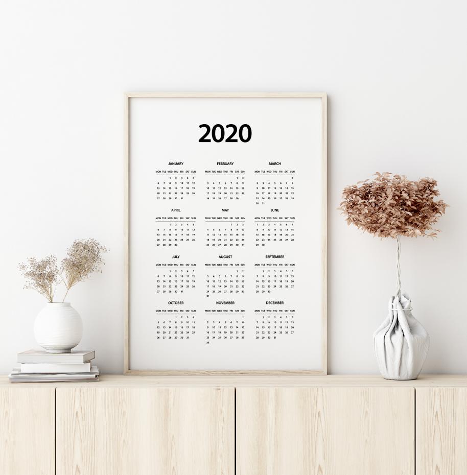 Calendar 2020 - black
