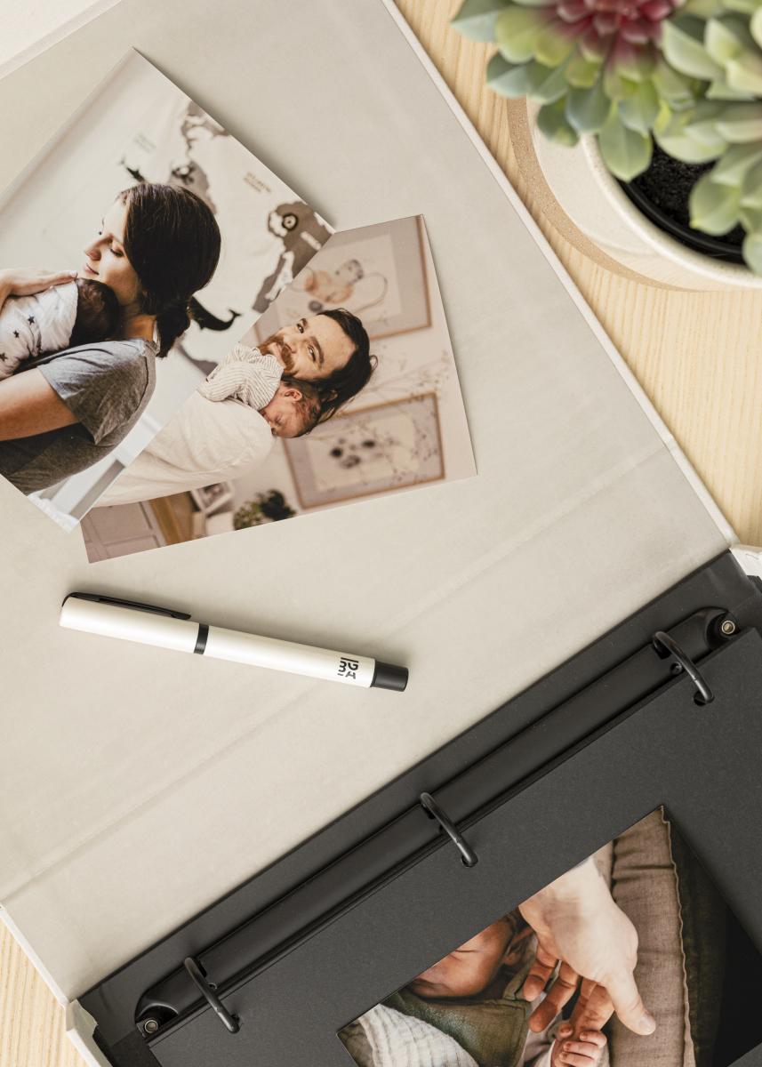 KAILA MEMORIES Cream - Coffee Table Photo Album (60 Sorte Sider / 30 Blade)