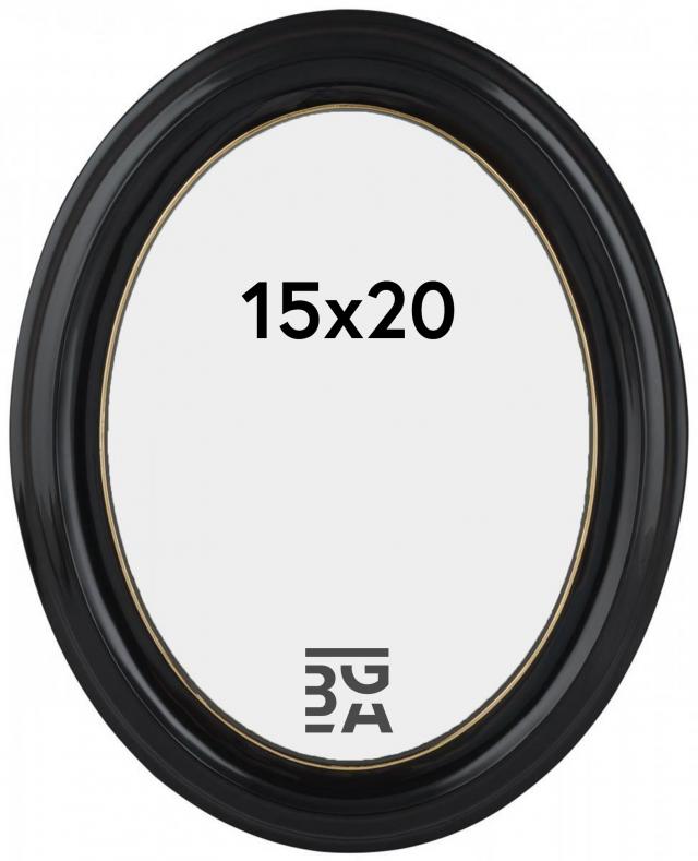 Eiri Mozart Oval Fotoramme Sort 15x20 cm