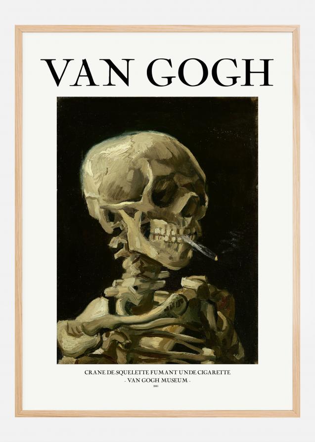 VAN GOGH - Head of a skeleton with a burning cigarette Plakat