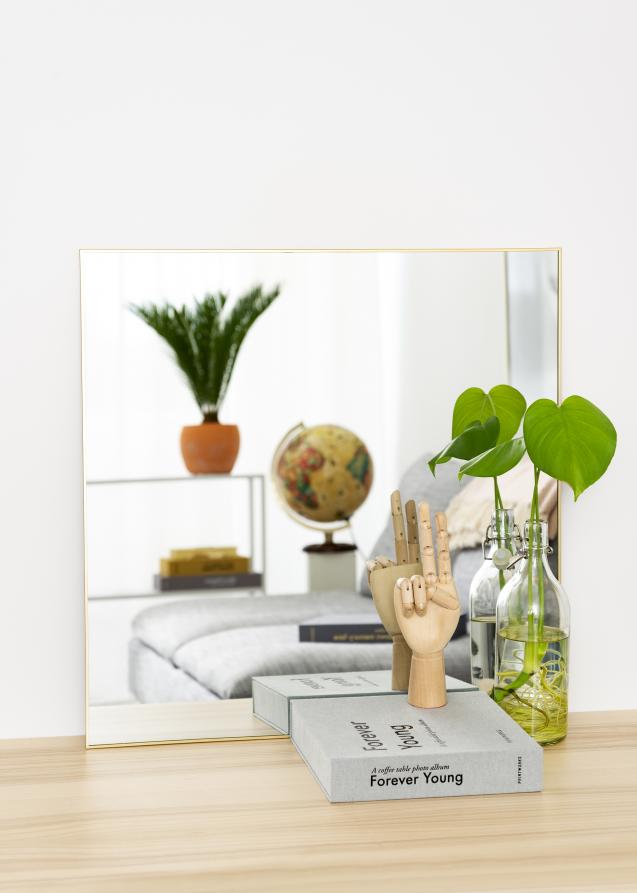 KAILA Square Mirror - Thin Brass 60x60 cm