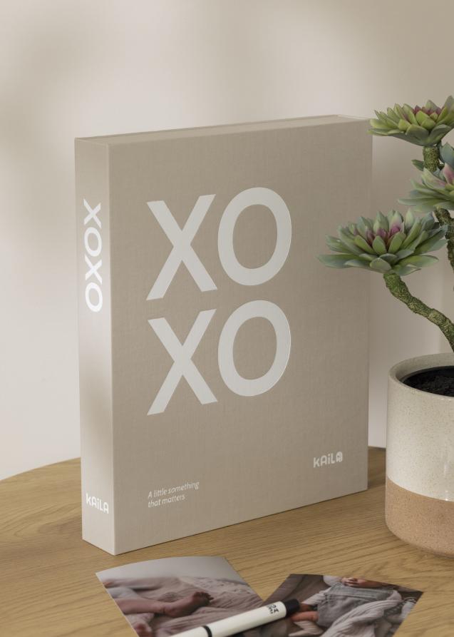 KAILA XOXO Greige - Coffee Table Photo Album (60 Sorte Sider / 30 Blade)