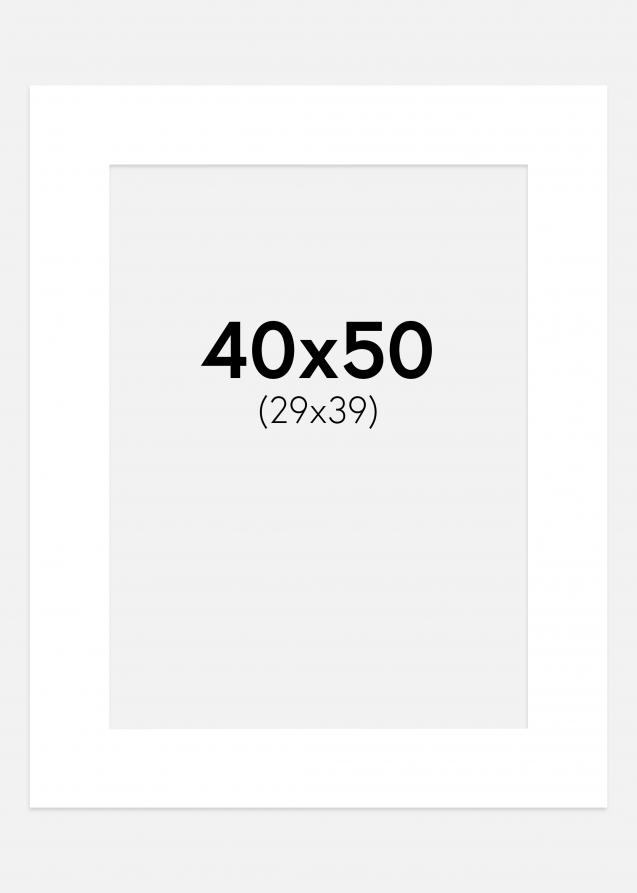 Passepartout Superhvid (Hvid Kerne) 40x50 cm (29x39 cm)