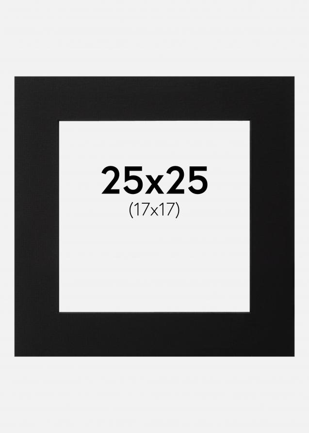 Passepartout Sort (Sort kerne) 25x25 cm (17x17)