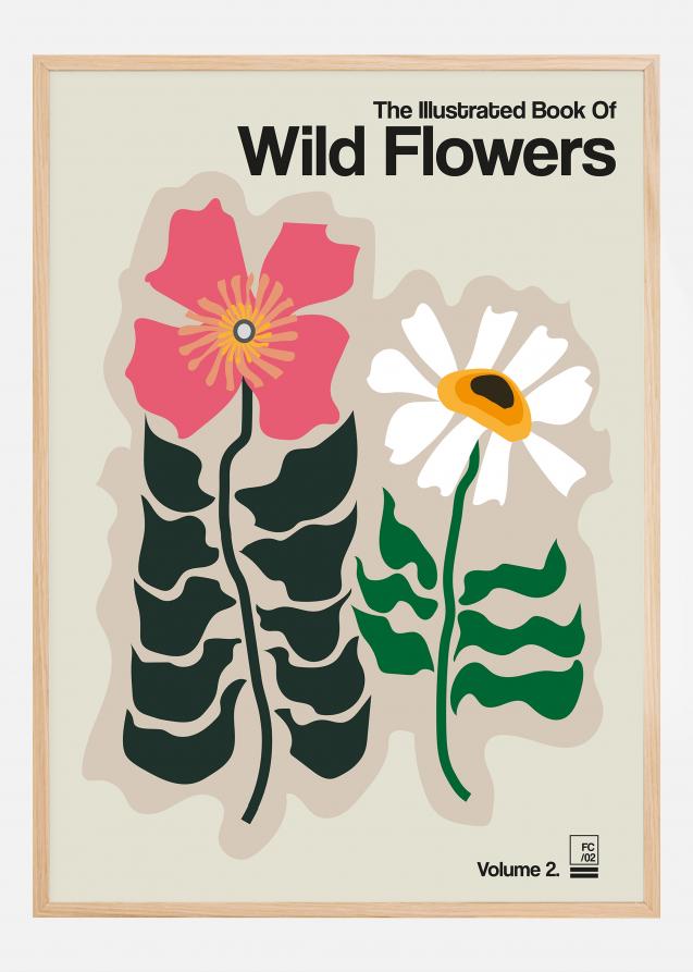 The Illustrated Book Of Wild Flowers Vol.2 Grey Plakat