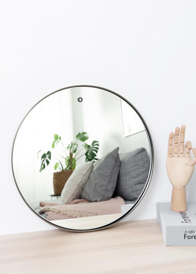 Spejl House Doctor Reflektion Sort 40 cm Ø