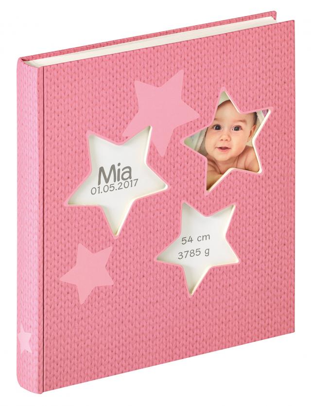 Estrella Babyalbum Rosa - 28x30,5 cm (50 Hvide sider / 25 blade)