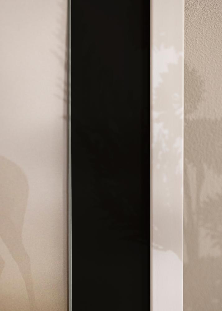 Ramme Stilren Hvid 13x18 cm - Passepartout Sort 3,5x5 inches