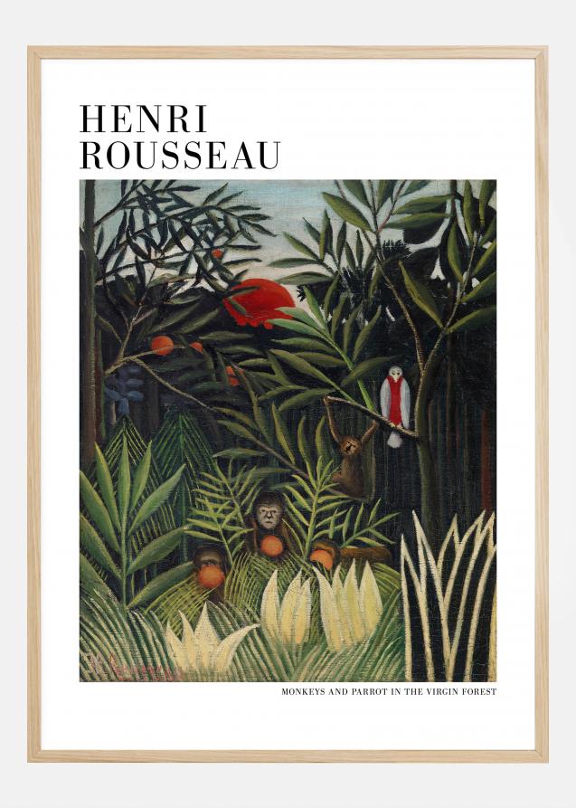Henri Rousseau - Monkeys And Parrot In The Virgin Forest Plakat