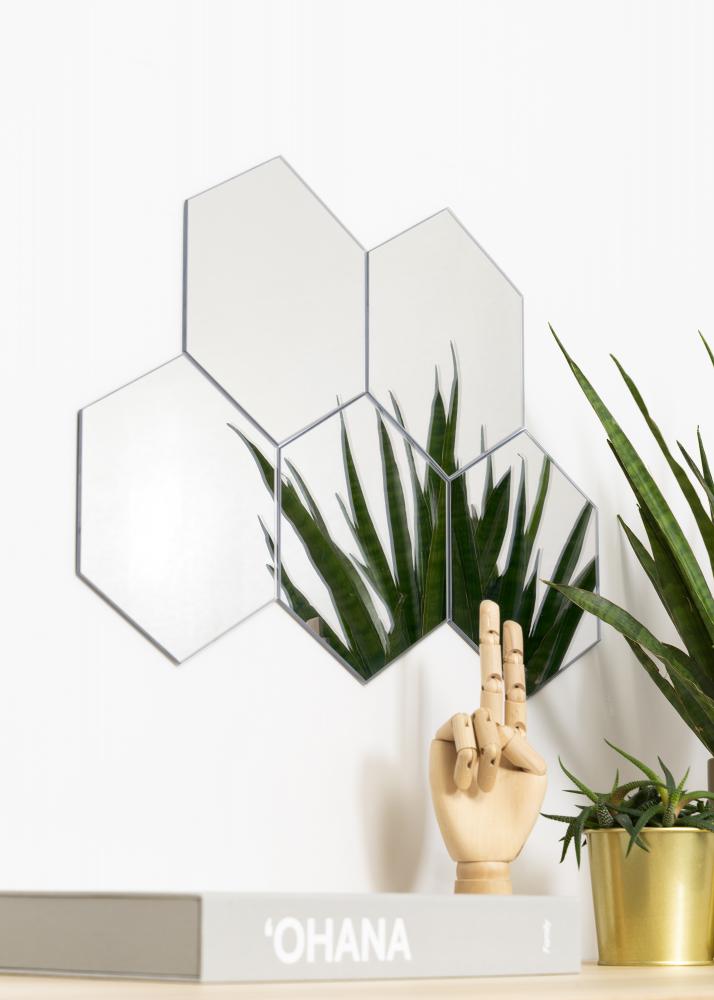 KAILA Spejl Hexagon 18x21 cm - 5-pak