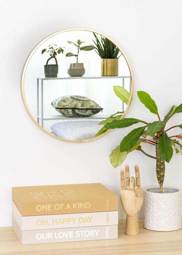 KAILA Round Mirror - Edge Gold 40 cm Ø