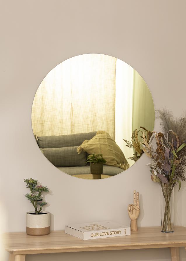 Spejl Golden Yellow 80 cm Ø