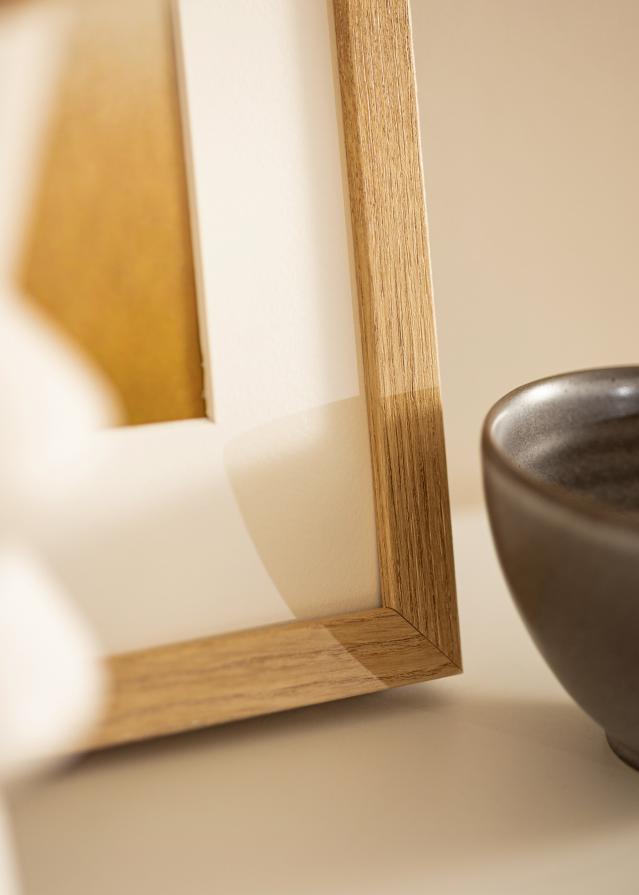 Ramme Hermes Naturlig Eg 60x70 cm - Passepartout Hvid B2 500x707 mm