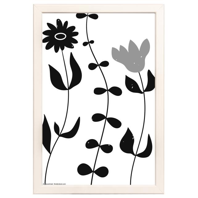 Ramme Liv Hvid 20x30 cm - Passepartout Hvid 9x11 cm