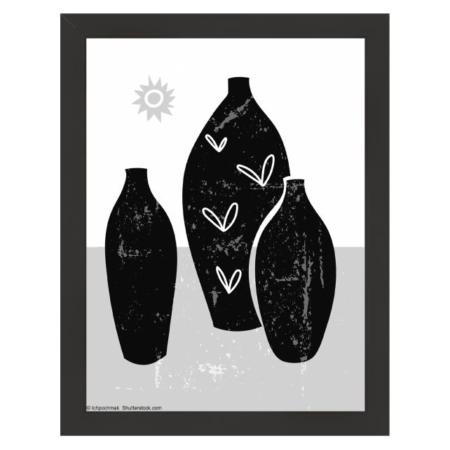 Ramme Liv Sort 15x20 cm - Passepartout Hvid 4x6 inches