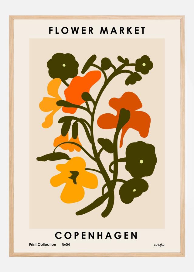 Flower Market. Copenhagen Plakat