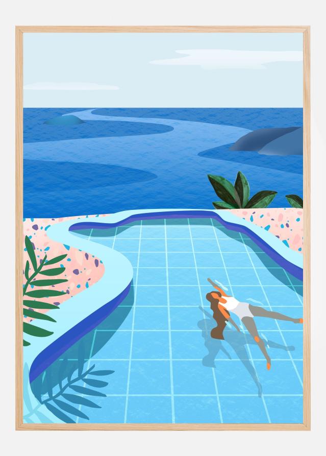 Girl in Pool Plakat