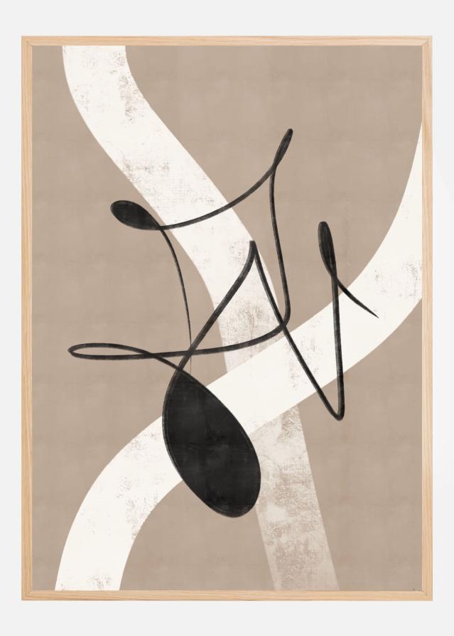 Beige abstract No.2 Plakat