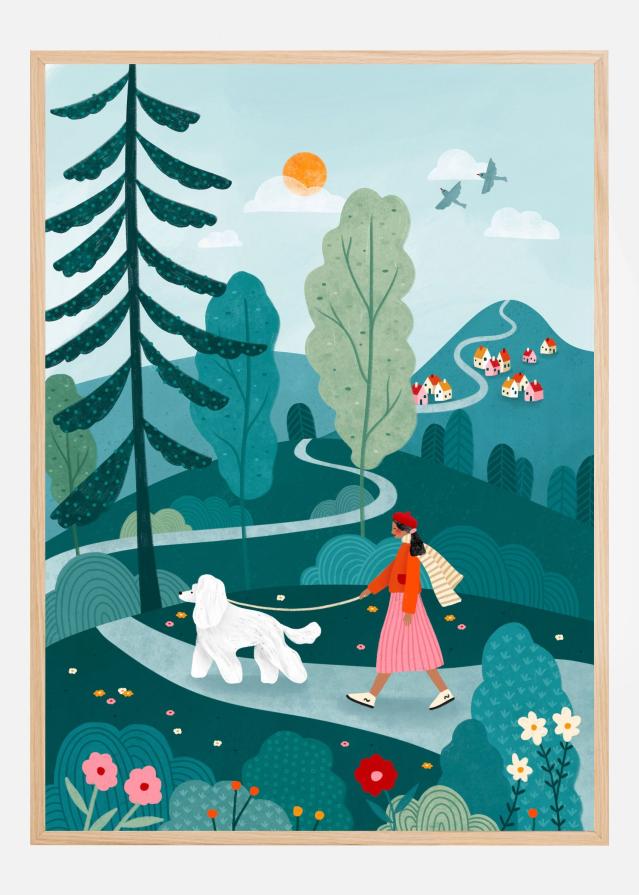 Poodle Walk Plakat