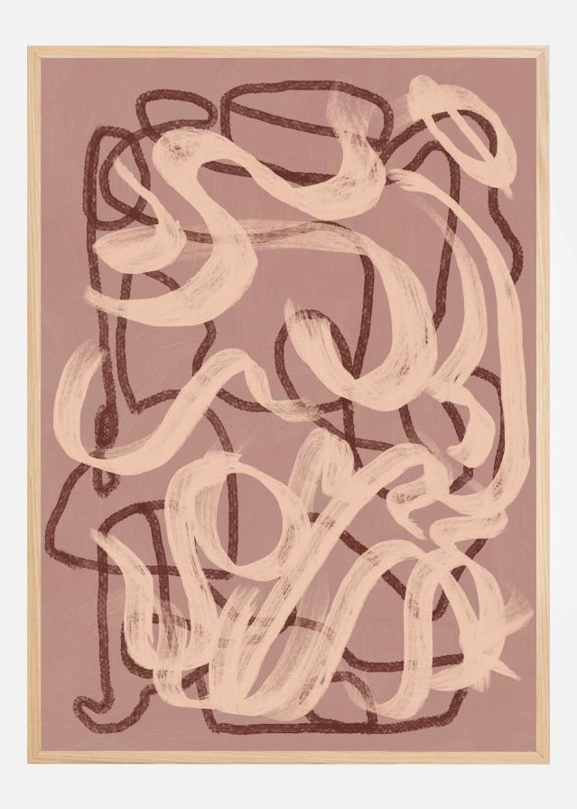 Dry brush abstract in nude Plakat