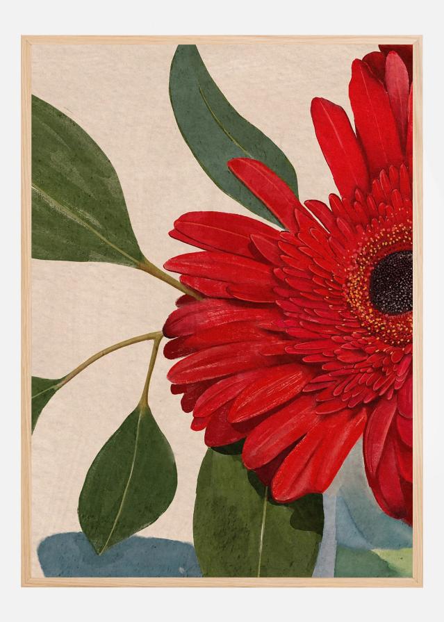 Red Gerbera Daisy Detail2 Plakat