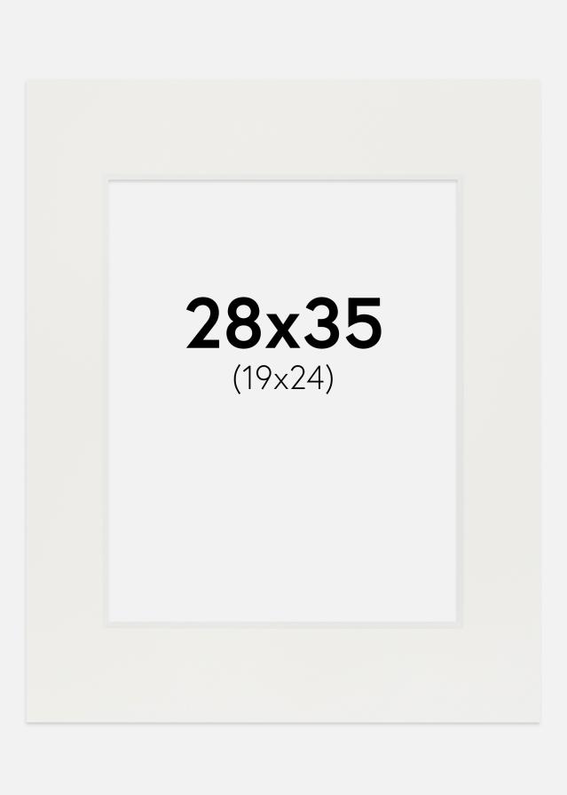 Passepartout Hvid 3 mm (Hvid kerne) 28x35 cm (19x24)