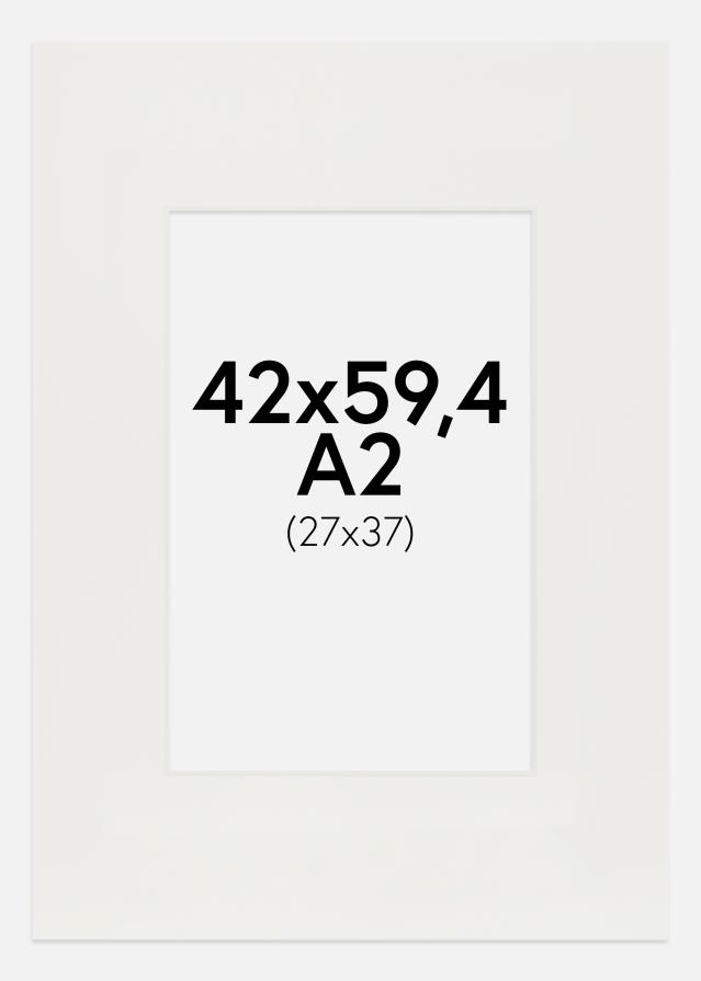 Passepartout Hvid 3 mm (Hvid kerne) 42x59,4 cm (24x37)