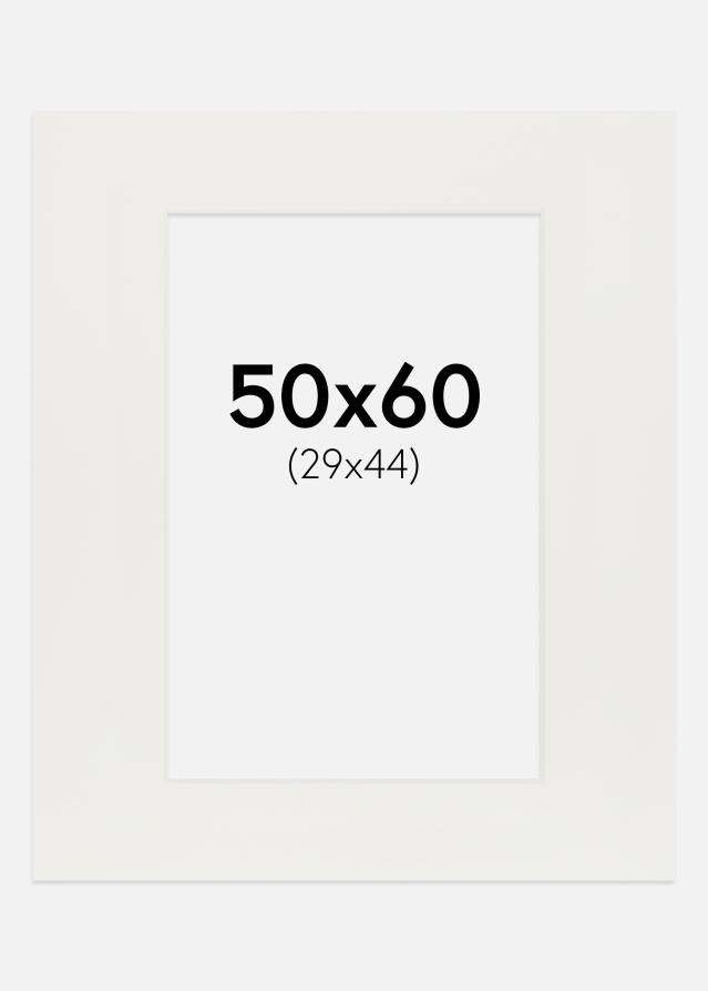 Passepartout Hvid 3 mm (Hvid kerne) 50x60 cm (29x44)