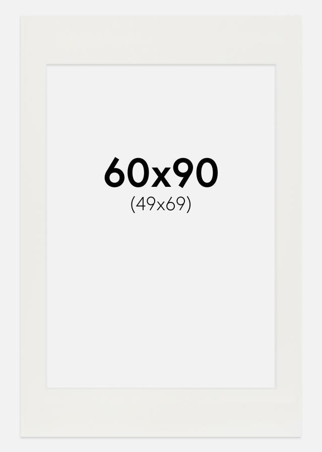 Passepartout Hvid 3 mm (Hvid kerne) 60x90 cm (49x69)