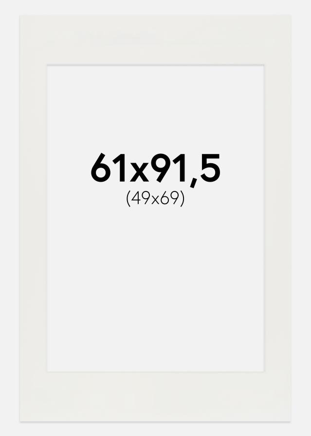 Passepartout Hvid 3 mm (Hvid kerne) 61x91,5 cm (49x69)