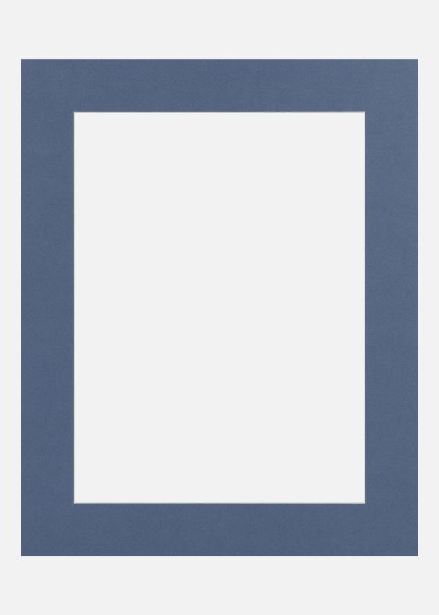 Passepartout Blue Iris (Hvid kerne) 24x30 cm (17x23)