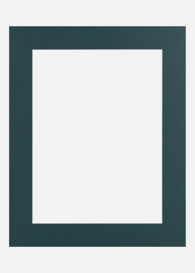 Passepartout Real Teal (Hvid kerne) 50x50 cm (39x39)